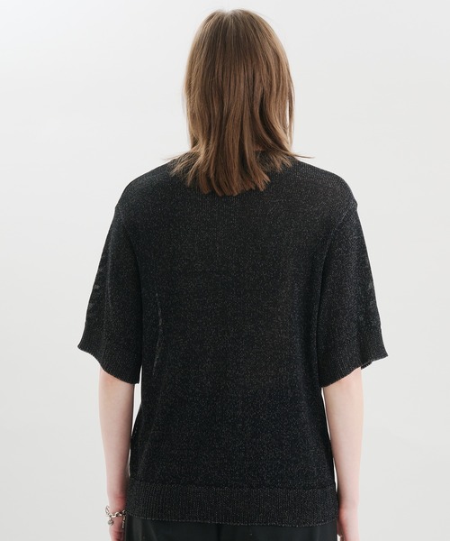 SELLE GLANT(セレグランテ)の「MELANGE HENLEY KNIT T-SHIRT / メランジヘンリーネックニットTシャツ(Tシャツ/カットソー・メンズ・ブルー/グレー/ブラック・MEDIUM/SMALL/LARGE)」の8枚目の写真
