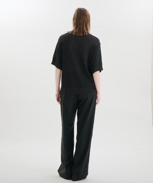 SELLE GLANT(セレグランテ)の「MELANGE HENLEY KNIT T-SHIRT / メランジヘンリーネックニットTシャツ(Tシャツ/カットソー・メンズ・ブルー/グレー/ブラック・MEDIUM/SMALL/LARGE)」の18枚目の写真