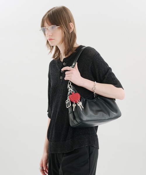 SELLE GLANT(セレグランテ)の「MELANGE HENLEY KNIT T-SHIRT / メランジヘンリーネックニットTシャツ(Tシャツ/カットソー・メンズ・ブルー/グレー/ブラック・MEDIUM/SMALL/LARGE)」の10枚目の写真