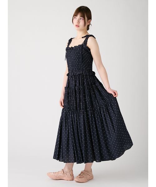 FURFUR(ファーファー)の「ボリュームシャーリングワンピース(ワンピース・レディース・イエロー/ネイビー/ホワイト・F)」の14枚目の写真