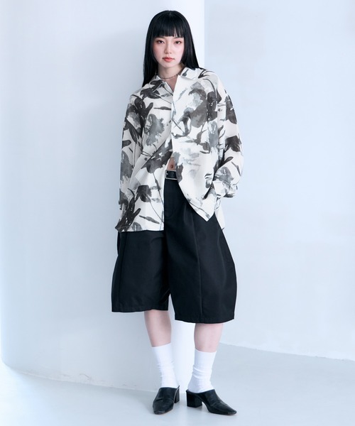 RAGEBLUE(レイジブルー)の「Sheer Flower Pattern Shirt / カラミ編みスカシフラワー柄シャツ(シャツ/ブラウス・メンズ・グレー系その他/ブラック/その他5・LARGE/MEDIUM)」の8枚目の写真