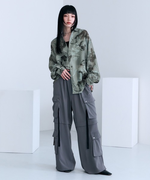 RAGEBLUE(レイジブルー)の「Sheer Flower Pattern Shirt / カラミ編みスカシフラワー柄シャツ(シャツ/ブラウス・メンズ・グレー系その他/ブラック/その他5・LARGE/MEDIUM)」の22枚目の写真