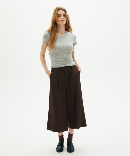 full/fill.（フルフィル）の「basic short T / ベーシックショートT（Tシャツ/カットソー・レディース・レッド/ホワイト/ブラウン/グレー・FREE）」の21枚目の写真