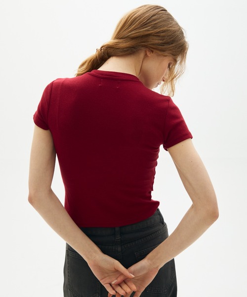 full/fill.（フルフィル）の「basic short T / ベーシックショートT（Tシャツ/カットソー・レディース・レッド/ホワイト/ブラウン/グレー・FREE）」の10枚目の写真