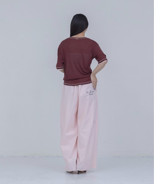 Eimee Law（エイミーロウ）の「ナイロンワッシャー タックワイドパンツ（その他パンツ・レディース・ピンク/ダークベージュ/ブラック・FREE）」の7枚目の写真