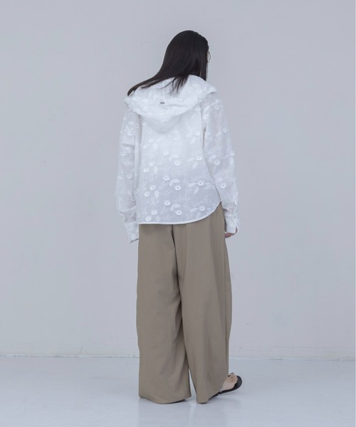 Eimee Law（エイミーロウ）の「ナイロンワッシャー タックワイドパンツ（その他パンツ・レディース・ピンク/ダークベージュ/ブラック・FREE）」の17枚目の写真