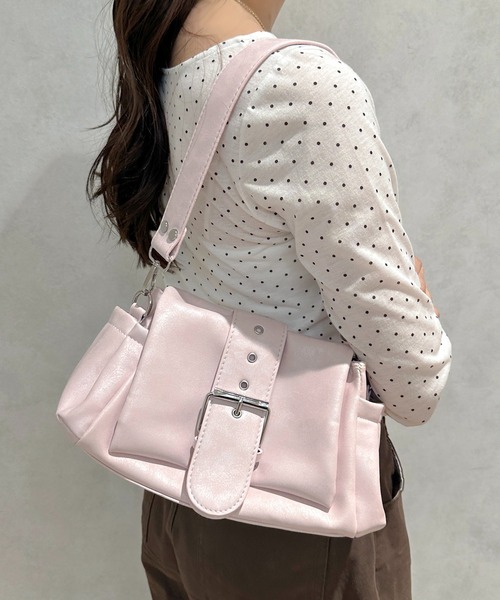 apres jour mignon（アプレジュールミニョン）の「【apresjour mignon×ARIAZ】メッセンジャーバッグ（ハンドバッグ・レディース・ピンク/ダークブラウン/ブラック・ONESIZE）」の5枚目の写真
