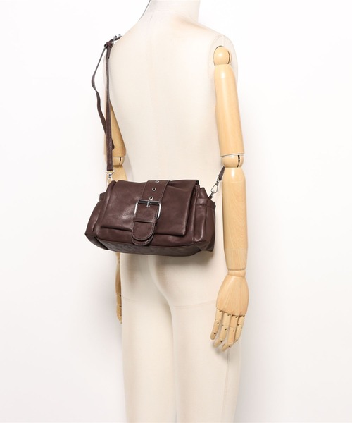apres jour mignon（アプレジュールミニョン）の「【apresjour mignon×ARIAZ】メッセンジャーバッグ（ハンドバッグ・レディース・ピンク/ダークブラウン/ブラック・ONESIZE）」の10枚目の写真