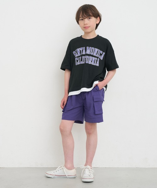 coca(coca)(コカ)の「キッズ コットンリップストップカーゴショートパンツ(カーゴパンツ・キッズ・マスタード/パープル/グリーン/ブラック・120/130/140/150)」の21枚目の写真