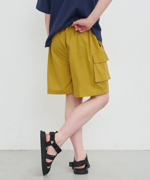 coca(coca)(コカ)の「キッズ コットンリップストップカーゴショートパンツ(カーゴパンツ・キッズ・マスタード/パープル/グリーン/ブラック・120/130/140/150)」の8枚目の写真