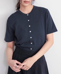 for c（フォーシー）の「マルチボタンハーフスリーブカーディガン【オーガニックコットン】（カーディガン/ボレロ）」