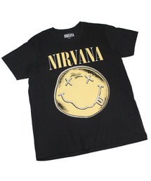 【ROCK-OFF】【PREMIUM】NIRVANA HAPPY FACE DIS T-SHIRTS