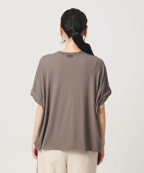 AMERICANA(アメリカーナ)の「<Americana>ロールアップ クロップド Tシャツ(Tシャツ/カットソー・レディース・ダークブラウン・FREE)」の7枚目の写真