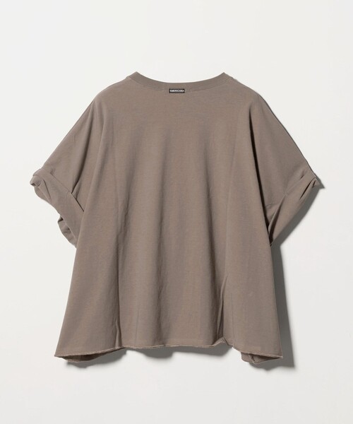 AMERICANA(アメリカーナ)の「<Americana>ロールアップ クロップド Tシャツ(Tシャツ/カットソー・レディース・ダークブラウン・FREE)」の9枚目の写真