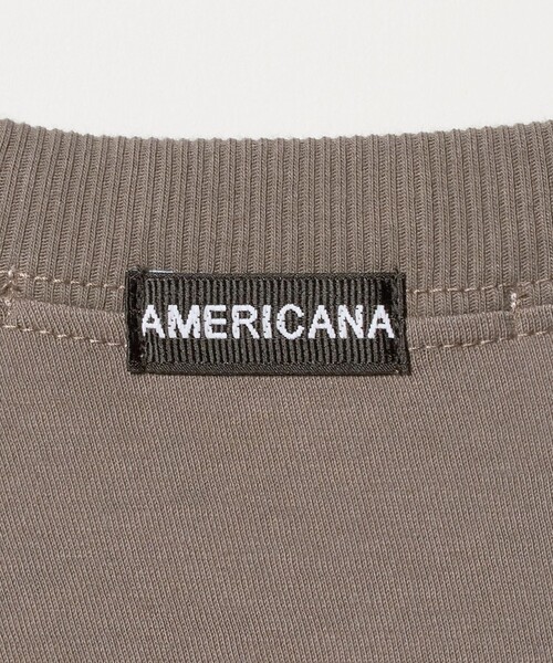 AMERICANA(アメリカーナ)の「<Americana>ロールアップ クロップド Tシャツ(Tシャツ/カットソー・レディース・ダークブラウン・FREE)」の14枚目の写真