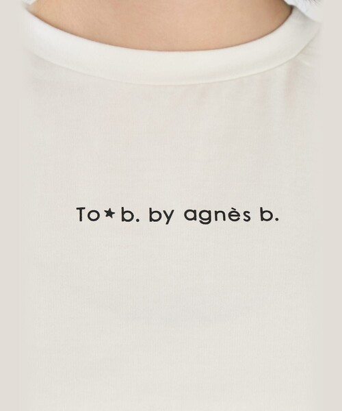 To b. by agnes b.(トゥービーバイアニエスベー)の「ロゴ コットン フレンチスリーブ トップス(Tシャツ/カットソー・レディース・ホワイト・38)」の11枚目の写真