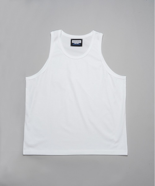 MAISON SPECIAL（メゾンスペシャル）の「《UNISEX》Suvin GIZA Cotton Ultimate Comfort Tank Top/スヴィンギザコットンアルティメットコンフォートタンクトップ【MAISON SPECIAL/メゾンスペシャル】（タンクトップ・メンズ・ホワイト/ブラック・2/1/0）」の11枚目の写真