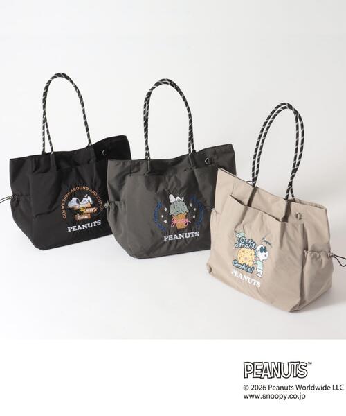 PEANUTS（ピーナッツ）の「【PEANUTS】撥水多ポケロープトート（トートバッグ・レディース・チャコールグレー/グレー/ブラック・00）」の4枚目の写真