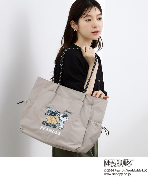 PEANUTS（ピーナッツ）の「【PEANUTS】撥水多ポケロープトート（トートバッグ・レディース・チャコールグレー/グレー/ブラック・00）」の6枚目の写真