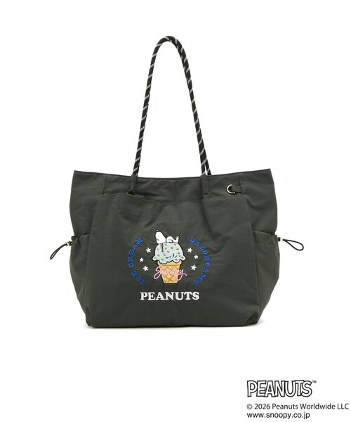 PEANUTS（ピーナッツ）の「【PEANUTS】撥水多ポケロープトート（トートバッグ・レディース・チャコールグレー/グレー/ブラック・00）」の13枚目の写真