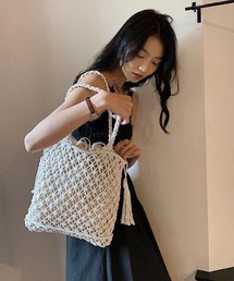 Mignonjour/透かし編みトートバッグ M2937