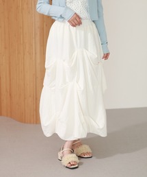 lauleaタック入り変形バルーンスカート