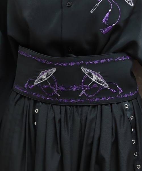 さ*✨様 和男師 帯ベルト 飾り帯 バックルベルト付き リップ モチーフ 和傘刺繍帯ベルト（ベルト）｜REZEN（リゼン）のファッション通販