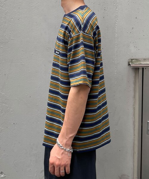 CIAOPANIC(チャオパニック)の「マルチボーダーTシャツ(Tシャツ/カットソー・メンズ・カーキ/ブラック・MEDIUM/LARGE)」の17枚目の写真