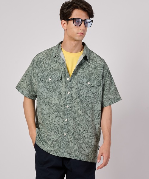 Eddie Bauer(エディーバウアー)の「マウンテン 半袖シャツ(シャツ/ブラウス・メンズ・ダークグリーン/カーキ/コーラル/アイボリー・L/S/M/XL/XXL)」の1枚目の写真