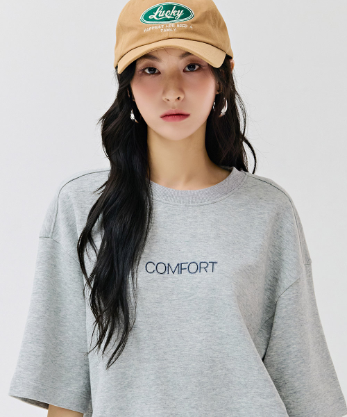 CHASECULT（チェイスカルト）の「レディースレタリングポイント5部Tシャツ-DERG5861B0B（Tシャツ/カットソー・レディース・ライトグレー・85/90）」の2枚目の写真