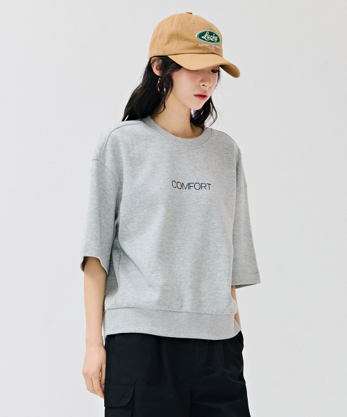 CHASECULT（チェイスカルト）の「レディースレタリングポイント5部Tシャツ-DERG5861B0B（Tシャツ/カットソー・レディース・ライトグレー・85/90）」の5枚目の写真