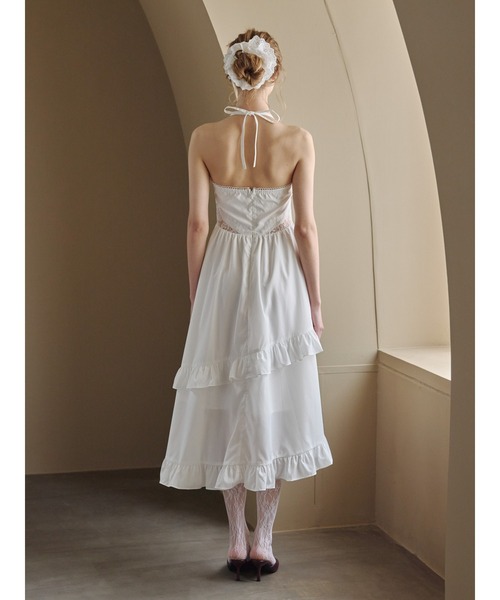 etre loin(エトルワン)の「リリーエンブロイダリーエプロンロングワンピース / Lily embroidered apron long dress(ワンピース・レディース・ミント/ブラック/ホワイト・M)」の14枚目の写真