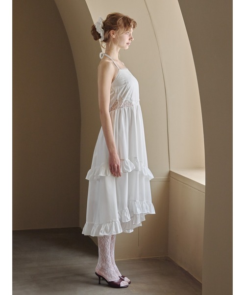 etre loin(エトルワン)の「リリーエンブロイダリーエプロンロングワンピース / Lily embroidered apron long dress(ワンピース・レディース・ミント/ブラック/ホワイト・M)」の15枚目の写真