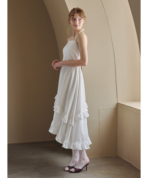 etre loin(エトルワン)の「リリーエンブロイダリーエプロンロングワンピース / Lily embroidered apron long dress(ワンピース・レディース・ミント/ブラック/ホワイト・M)」の9枚目の写真