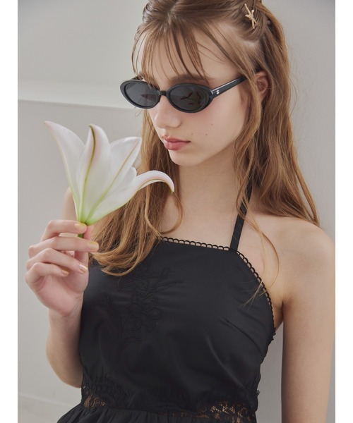etre loin(エトルワン)の「リリーエンブロイダリーエプロンロングワンピース / Lily embroidered apron long dress(ワンピース・レディース・ミント/ブラック/ホワイト・M)」の18枚目の写真