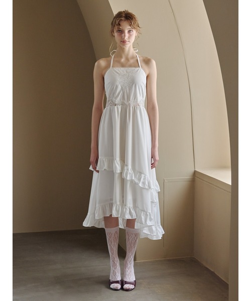 etre loin(エトルワン)の「リリーエンブロイダリーエプロンロングワンピース / Lily embroidered apron long dress(ワンピース・レディース・ミント/ブラック/ホワイト・M)」の11枚目の写真