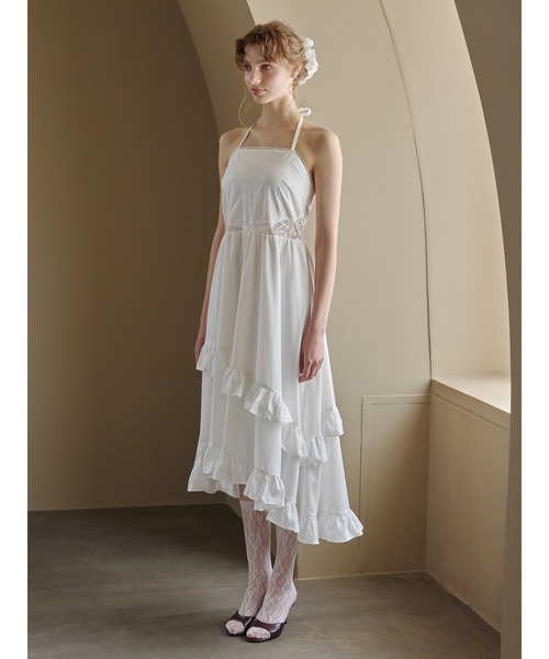 etre loin(エトルワン)の「リリーエンブロイダリーエプロンロングワンピース / Lily embroidered apron long dress(ワンピース・レディース・ミント/ブラック/ホワイト・M)」の12枚目の写真