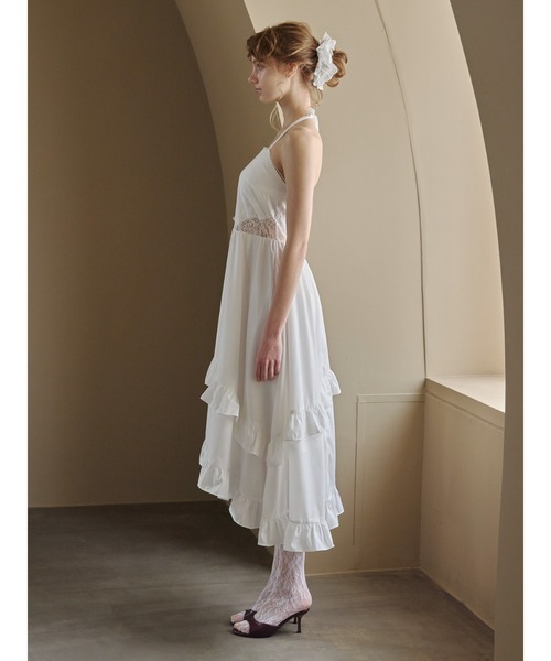 etre loin(エトルワン)の「リリーエンブロイダリーエプロンロングワンピース / Lily embroidered apron long dress(ワンピース・レディース・ミント/ブラック/ホワイト・M)」の13枚目の写真