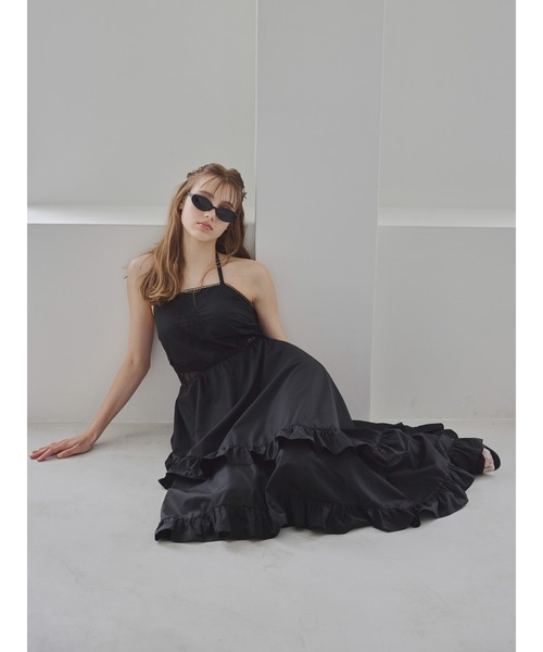etre loin(エトルワン)の「リリーエンブロイダリーエプロンロングワンピース / Lily embroidered apron long dress(ワンピース・レディース・ミント/ブラック/ホワイト・M)」の22枚目の写真