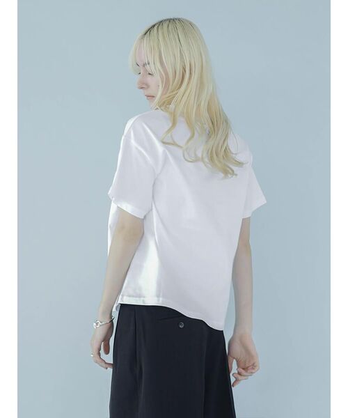 :ETHROF（イーサオブ）の「TIME LOGO PRINT T-SHIRT（Tシャツ/カットソー・レディース・グレー系/ホワイト・FREE）」の7枚目の写真