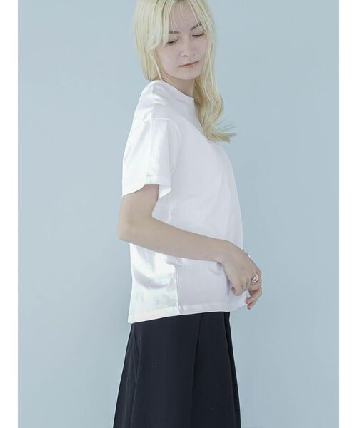:ETHROF（イーサオブ）の「TIME LOGO PRINT T-SHIRT（Tシャツ/カットソー・レディース・グレー系/ホワイト・FREE）」の8枚目の写真