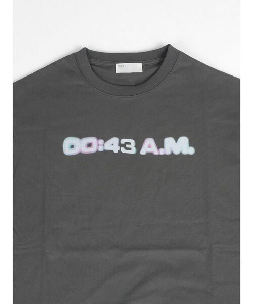 :ETHROF（イーサオブ）の「TIME LOGO PRINT T-SHIRT（Tシャツ/カットソー・レディース・グレー系/ホワイト・FREE）」の21枚目の写真