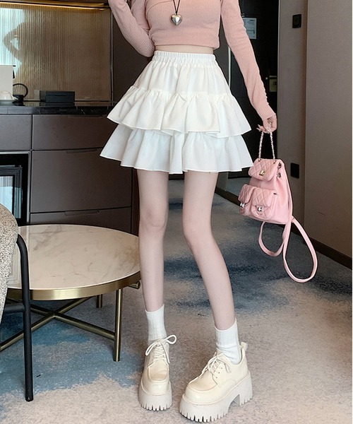 MAISON DE THERESE(メゾン ド テレーズ)の「インパン付き ティアード フリル ミニ スカート(スカート・レディース・Black/White・M/S)」の22枚目の写真