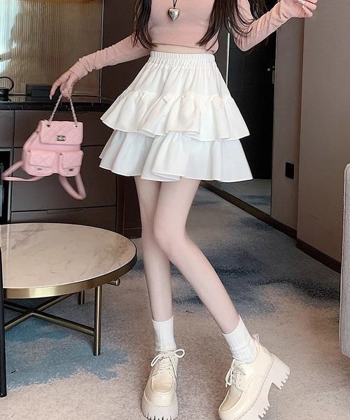 MAISON DE THERESE(メゾン ド テレーズ)の「インパン付き ティアード フリル ミニ スカート(スカート・レディース・Black/White・M/S)」の19枚目の写真