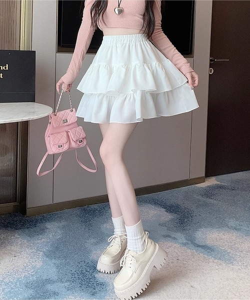 MAISON DE THERESE(メゾン ド テレーズ)の「インパン付き ティアード フリル ミニ スカート(スカート・レディース・Black/White・M/S)」の20枚目の写真