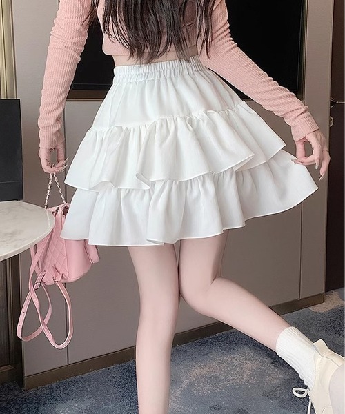 MAISON DE THERESE(メゾン ド テレーズ)の「インパン付き ティアード フリル ミニ スカート(スカート・レディース・Black/White・M/S)」の18枚目の写真