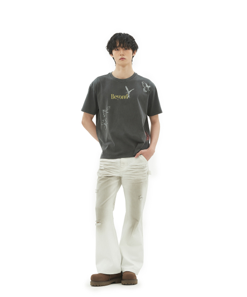 DEFGARMENTS(デフグラメンツ)の「WASHED BUCKLE FLARE DENIM (WHITE)(デニムパンツ・レディース・その他・SMALL/MEDIUM/LARGE)」の11枚目の写真