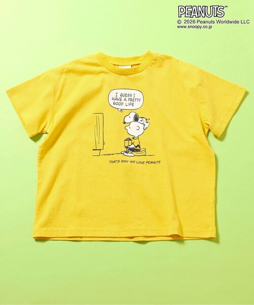 PEANUTS（ピーナッツ）の「PEANUTS　カラバリTシャツ（Tシャツ/カットソー・キッズ・アイボリー/ブルー/オレンジ/イエロー・90/110/100/140/130/120/80）」の3枚目の写真