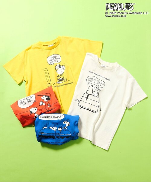 PEANUTS（ピーナッツ）の「PEANUTS　カラバリTシャツ（Tシャツ/カットソー・キッズ・アイボリー/ブルー/オレンジ/イエロー・90/110/100/140/130/120/80）」の5枚目の写真