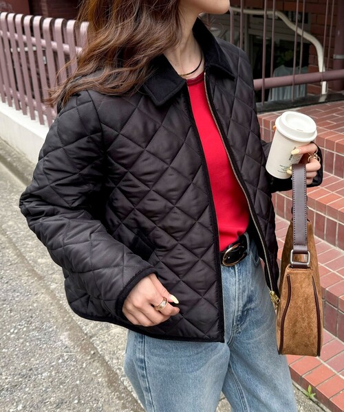fredy emue（フレディエミュ）の「《別注》【Traditional WeatherWear】WAVERLY A-LINE ZIP（テーラードジャケット・レディース・ブラック/ネイビー・34/32）」の2枚目の写真
